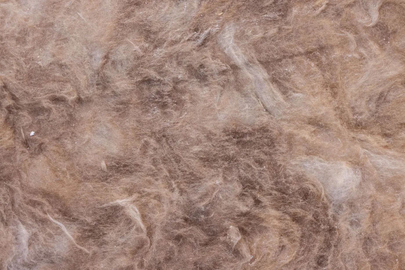 detail vláken tepelné izolační vaty