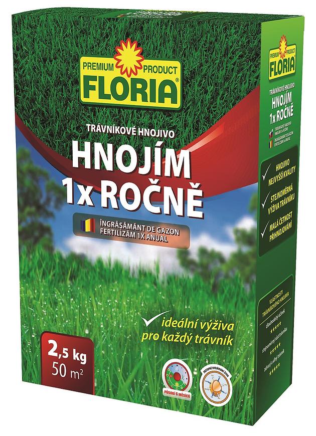 Floria trávníkové hnojivo Hnojím 1 x ročně 2