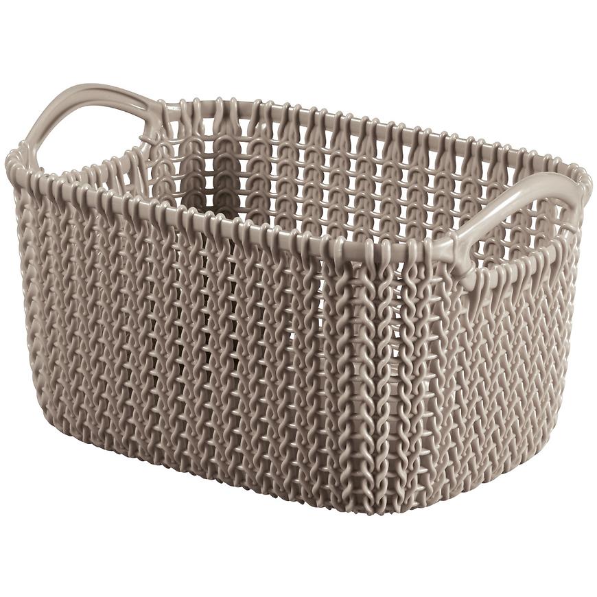 Koš čtver. xs knit 3l 226169 hnědošedý BAUMAX