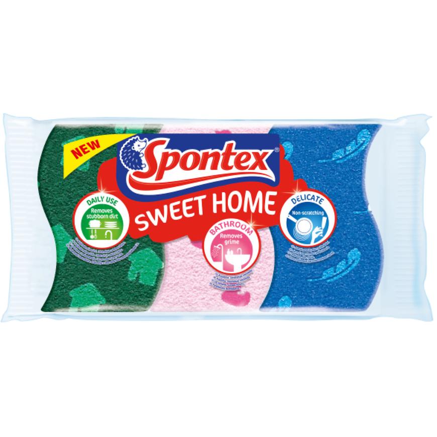 Kuchyňská houba Sweet home celulózová – 3 ks BAUMAX