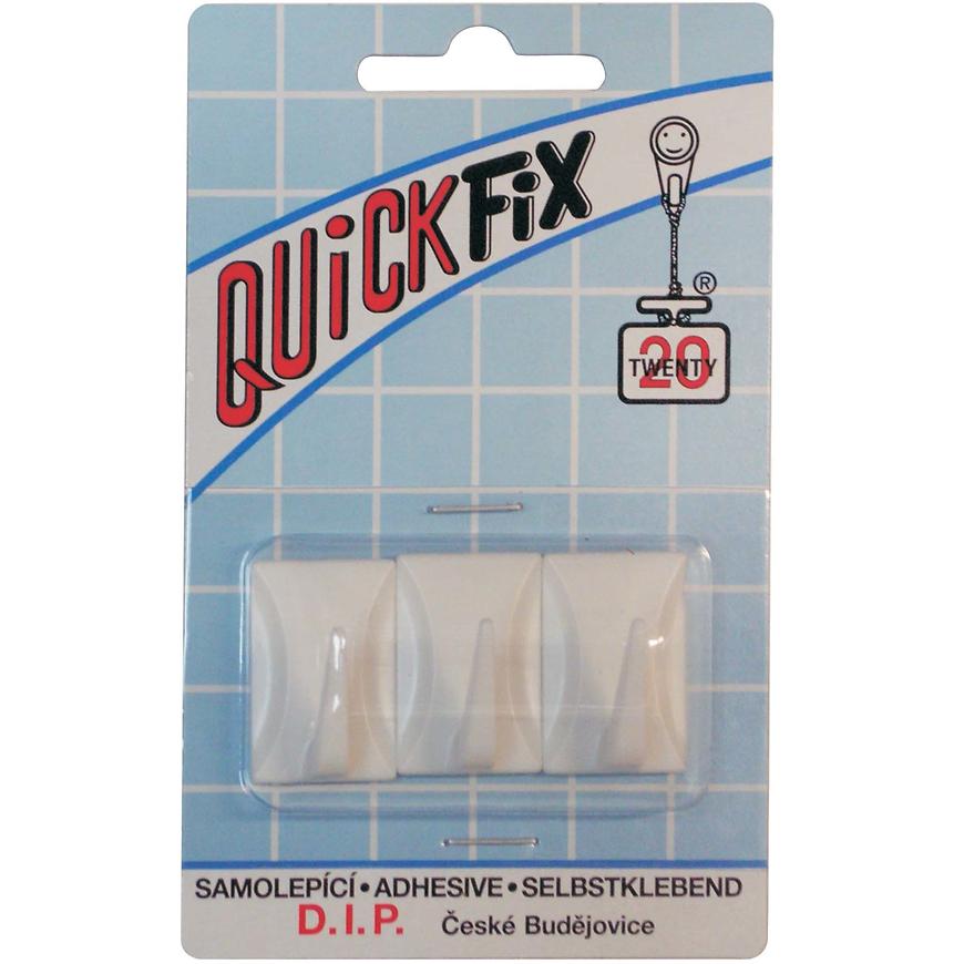 Quickfix háček samolepicí typ 4 - 3ks - bílý BAUMAX