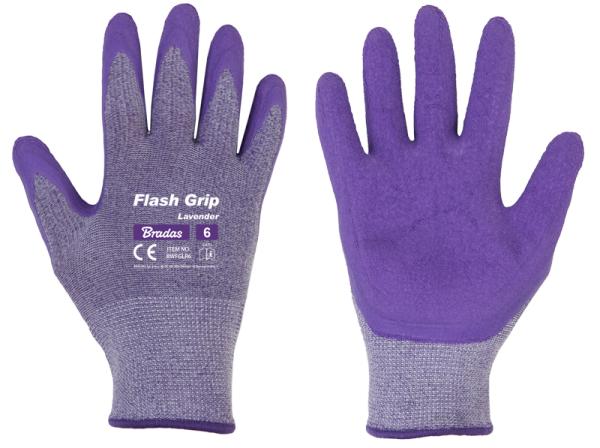 Rukavice FLASH GRIP LAVENDER LATEKS