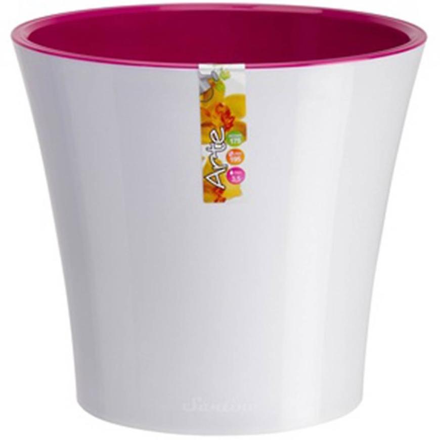 Samozavlažovací obal Arte 2 l bílá/fuchsia BAUMAX