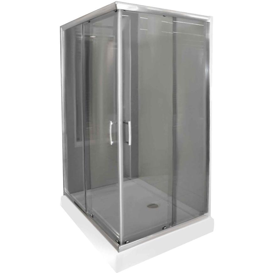 Sprchový kout čtvercový KN/TX5B 80/100 GY SB Glass protect SANPLAST