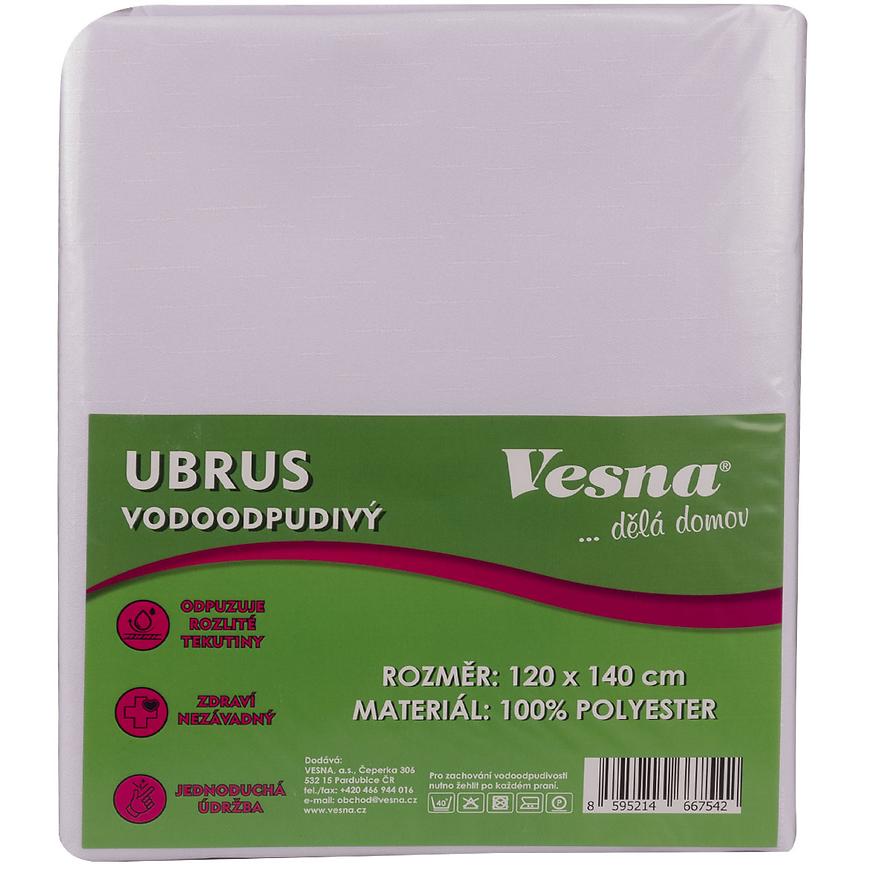 Ubrus 120x140 vodoodpudivá úprava bílá VESNA