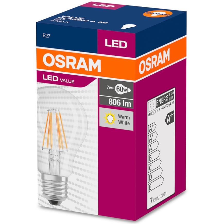 Žárovka LED Filament 7W/827 E27 Value Cla Klar BAUMAX