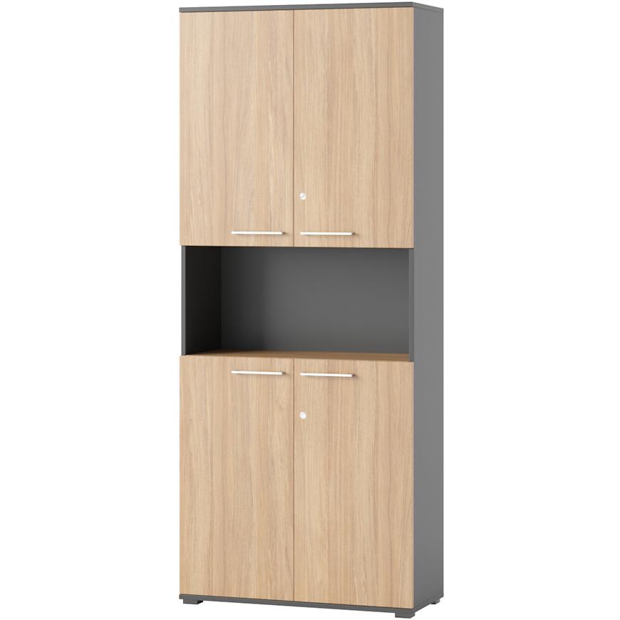 Skříň s Regale Omega 90cm Dub Urban/Grafit BAUMAX