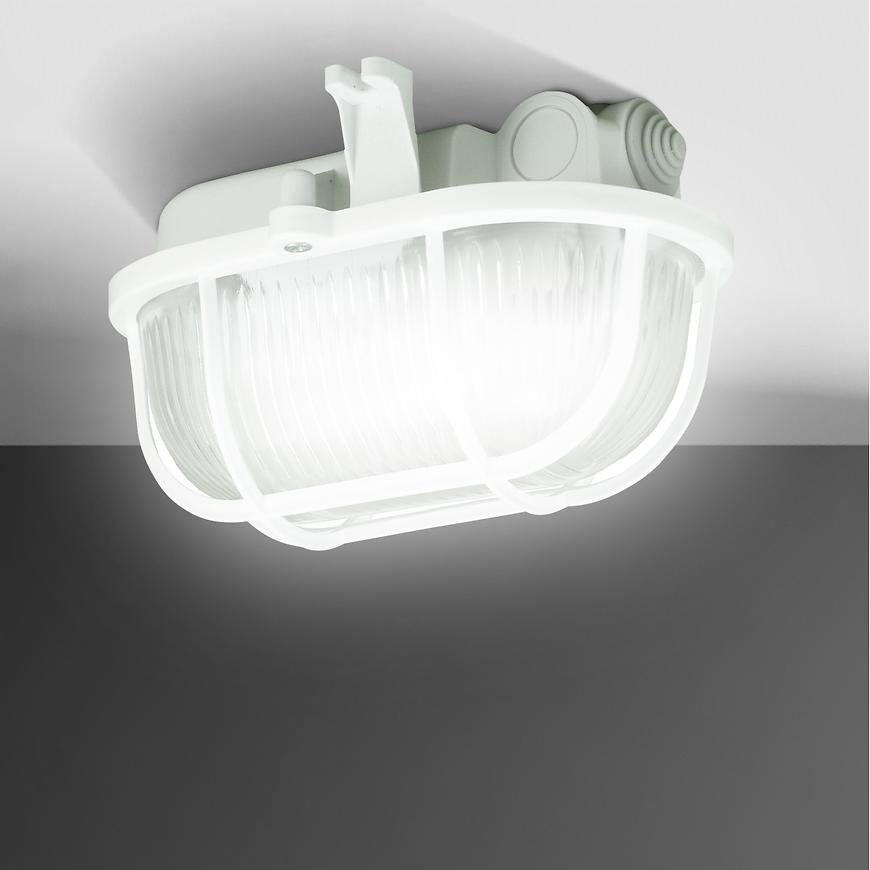 Svitidlo 90046 OVAL IP54 60W BÍLÁ BAUMAX