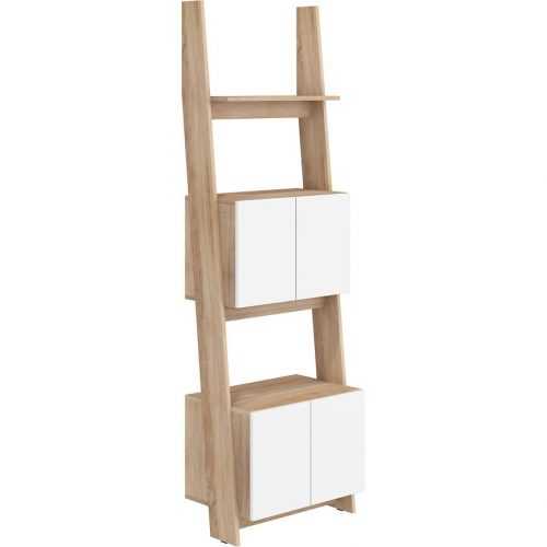 Regál Rack 60cm 2D Dub Sonoma/Bílá Baumax