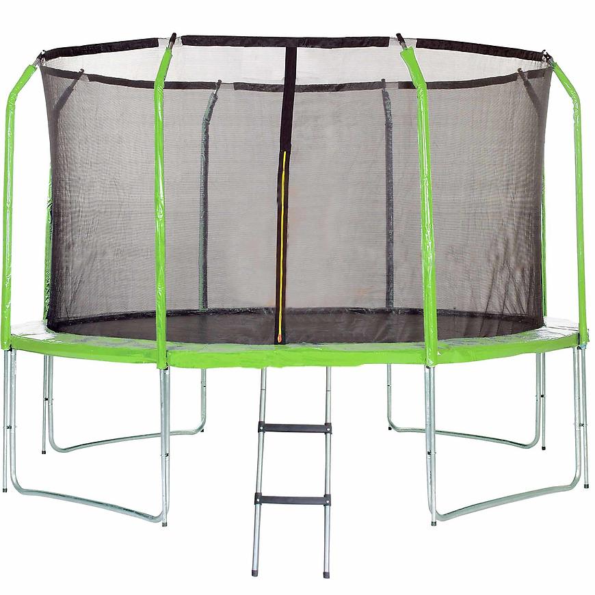 Trampolína COMFORT 366cm zelená s žebříkem Baumax