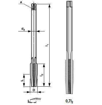 Závitník maticový metrický NO/2N Bučovice - M10x1.0