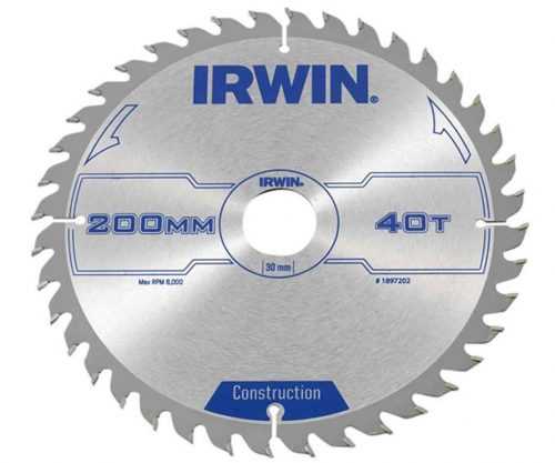 Kotouč pilový ruční konstrukce Irwin - 200x2.5x30mm 40T