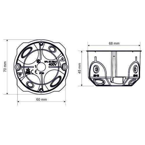 Krabice KPL 64-45/LD do dutých stěn Euronářadí