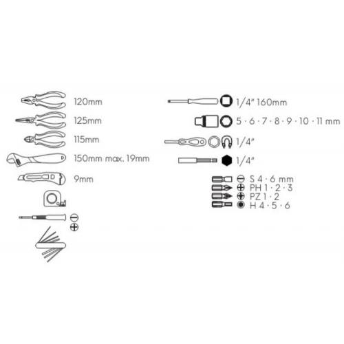 Sada nářadí 35 ks Euronářadí
