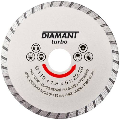 Kotouč diamantový turbo Ø 115 x 22.2 mm