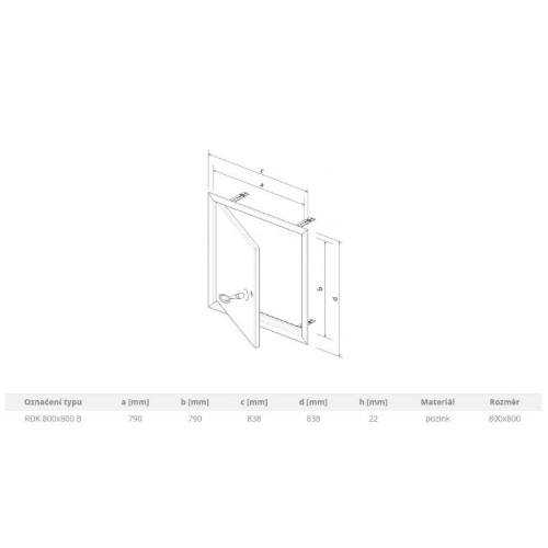 Dvířka revizní kovová RDK