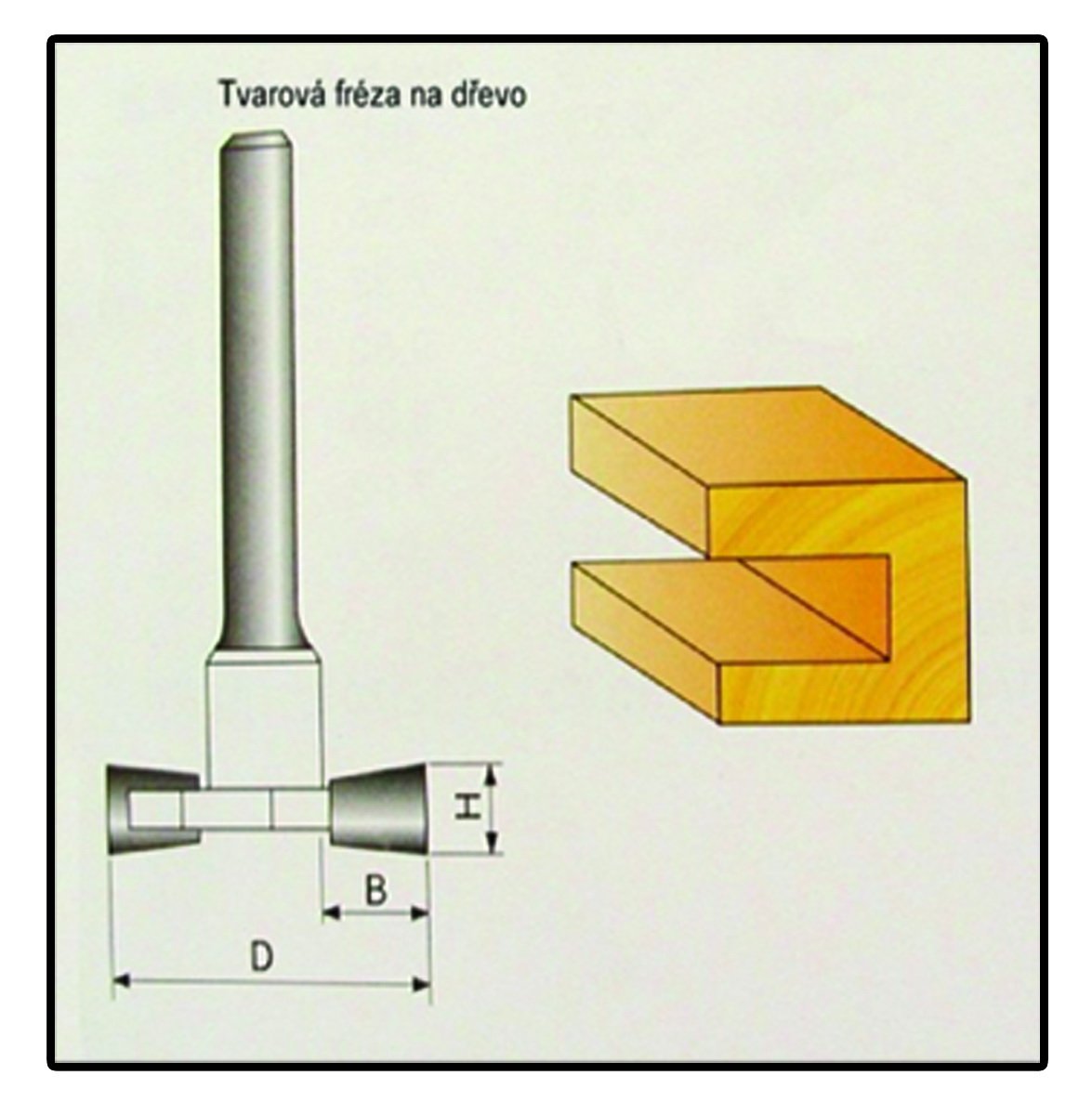Fréza tvarová do dřeva F17 - 8x9