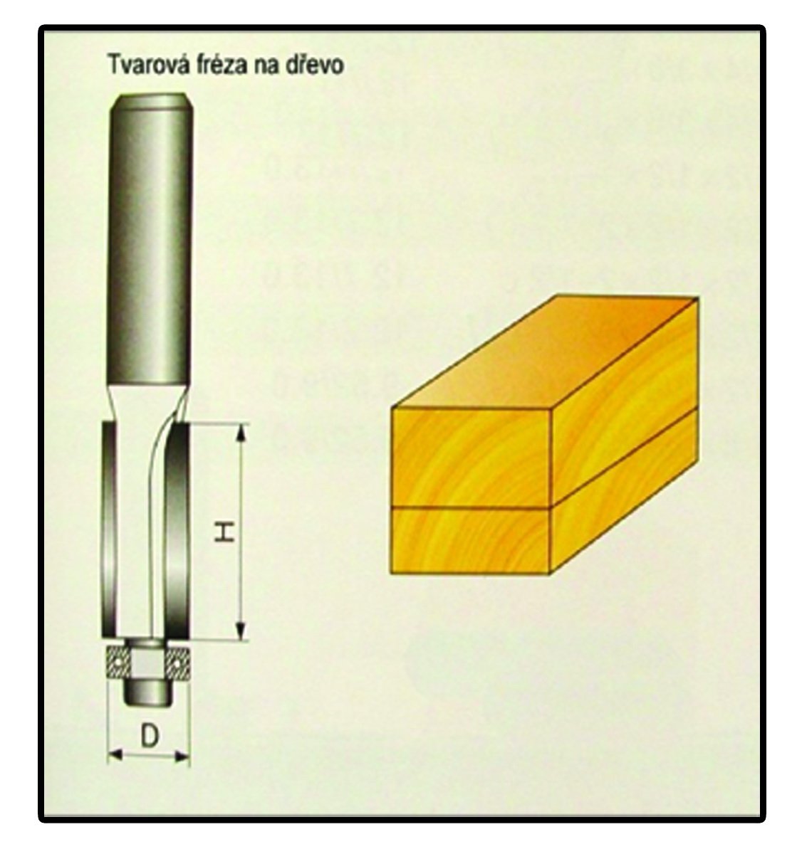 Fréza tvarová do dřeva F10 - 12x19mm