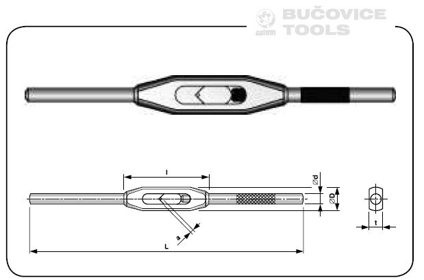 Vratidlo na závitníky Bučovice - č.2 210mm