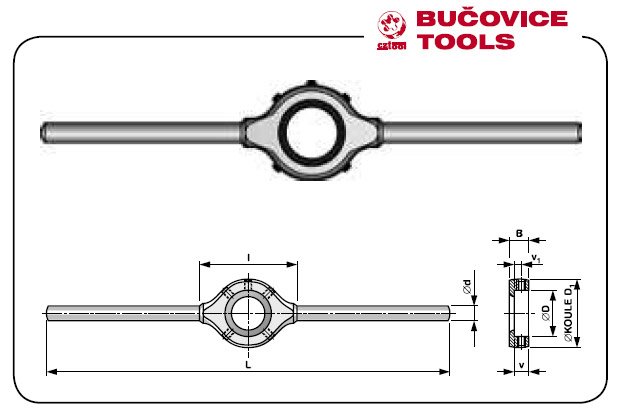 Vratidlo na závitová očka Bučovice - průměr 25mm/délka220mm