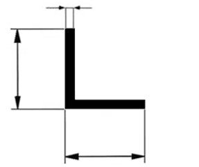 Tyč L ocel - 40x25x4mm