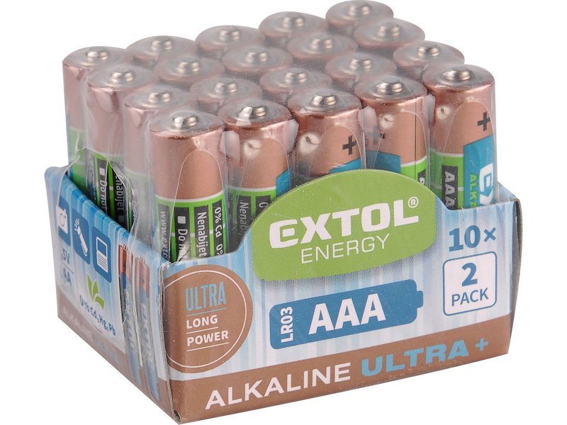 Baterie Extol alkalické LR6 (AA