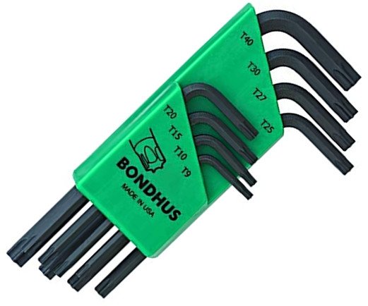 Sada torx klíčů 8ks T9-T40 TLXS8 Bondhus 31734