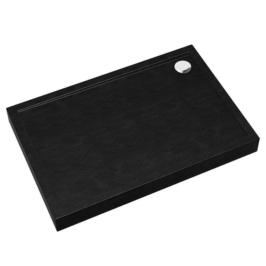 Vanička obdélníková Black Stone 80x100x12 Espera Plus AQM4636CST SCHEDPOL