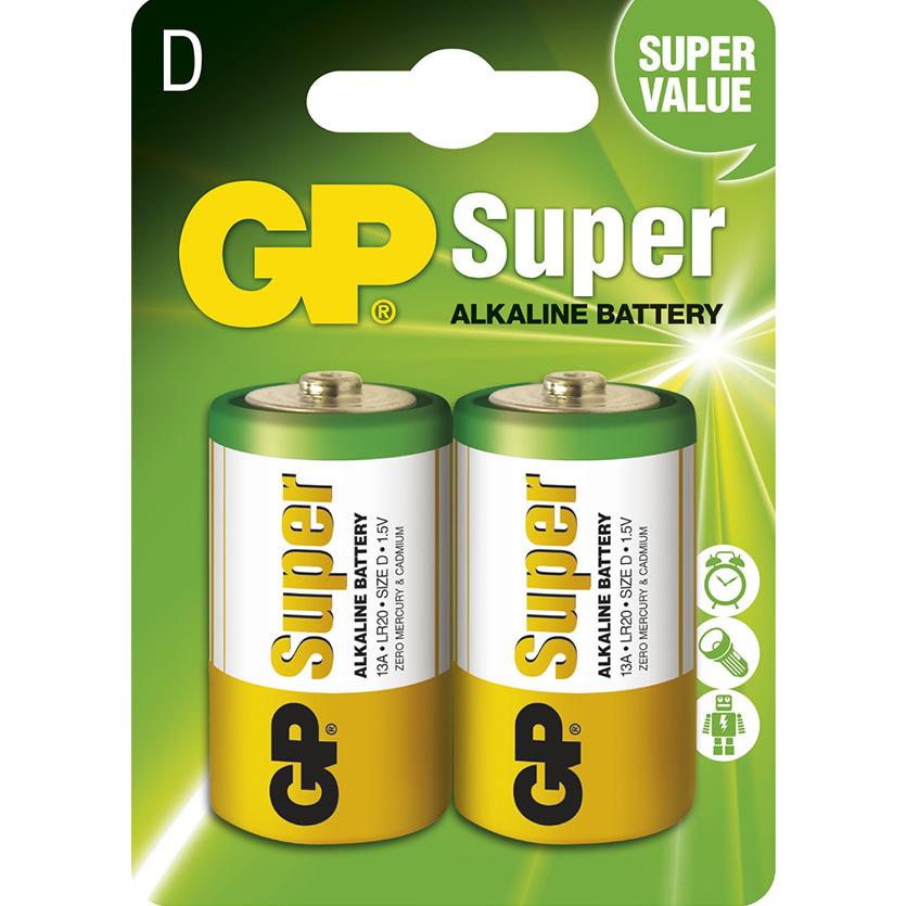 Alkalická baterie GP Super D (LR20)