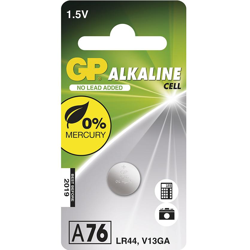 Alkalická knoflíková baterie GP A76F (LR44)