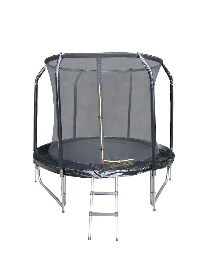 Trampolína COMFORT 244cm černá se žebříkem