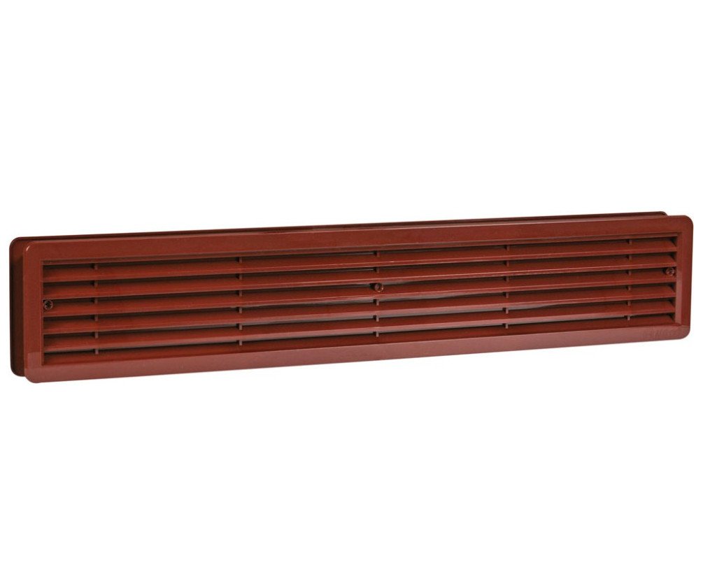 Mřížka větrací 2ks 500x90mm - hnědá