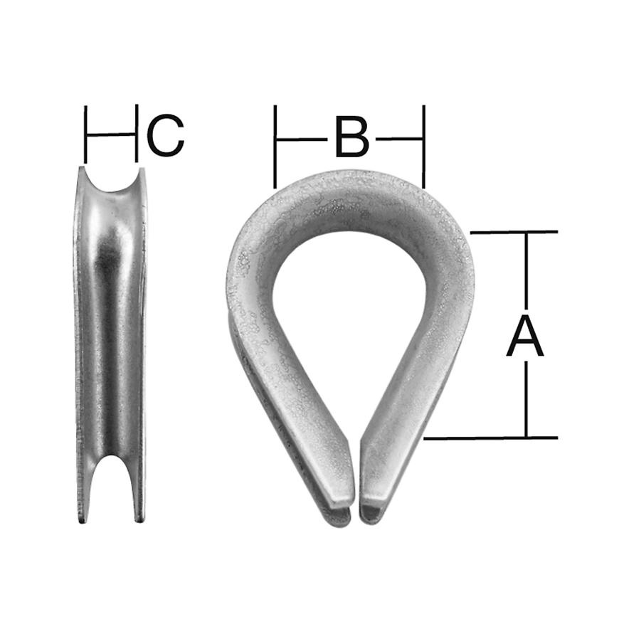 Očnice lanová 10 mm zn 2 ks Vormann