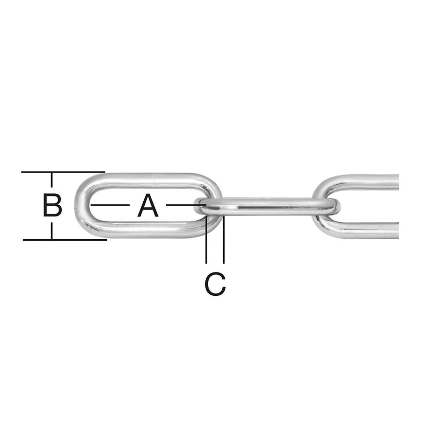 Řetěz ocel c 3mm zn Vormann