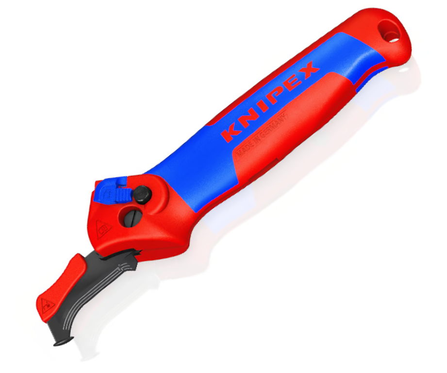 Nůž odizolovací s patkou a ráčnou Knipex 16 50 145 SB