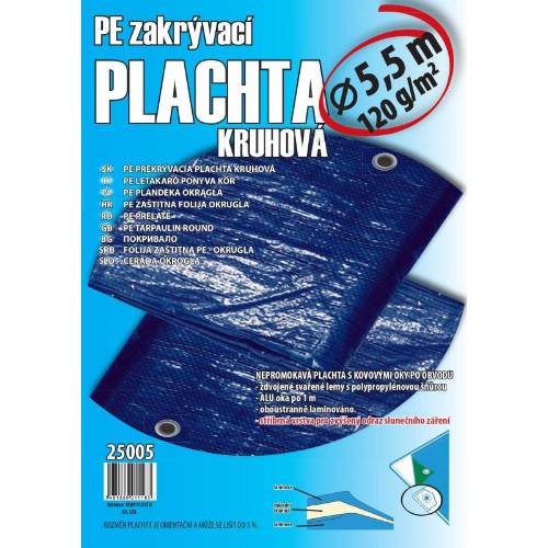 Plachta zakrývací kulatá