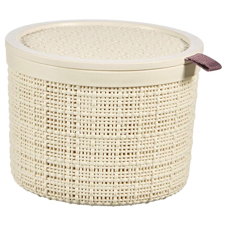 Box s víkem Jute 245374 krém 2l Curver Baumax