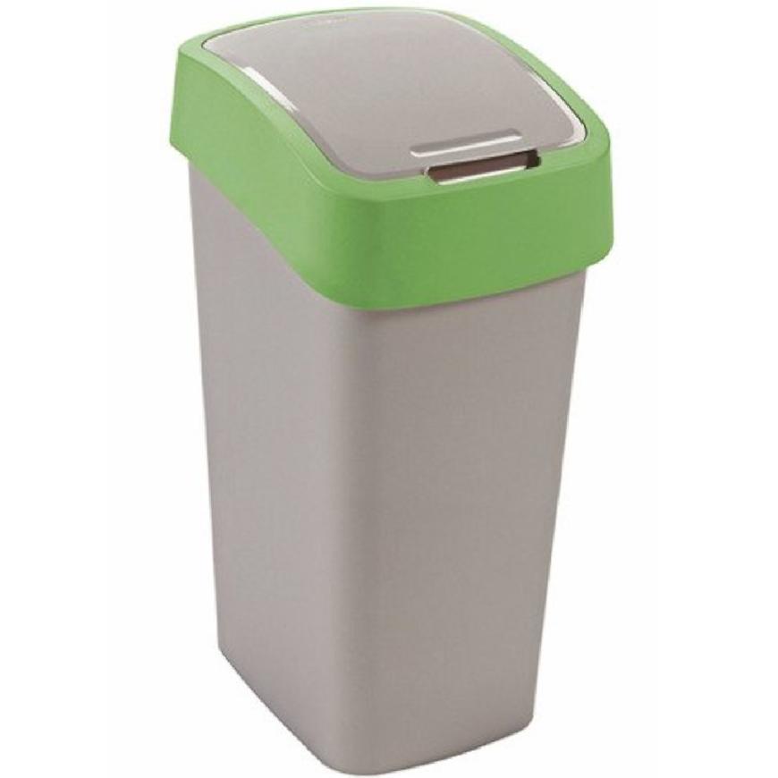 Odpadkový koš Flip Bin 45l 195022 stříbrno/zel. Baumax