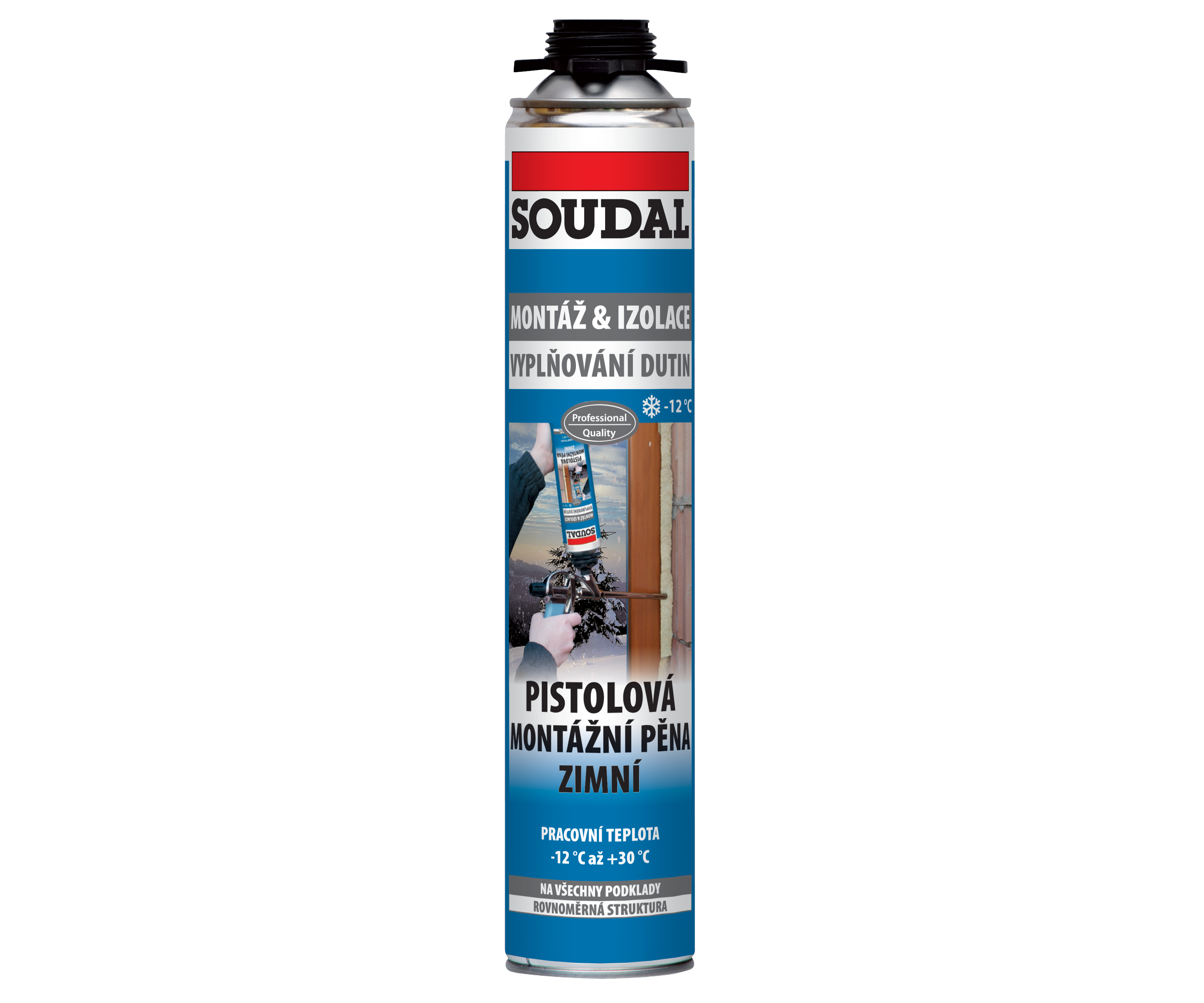 Pěna montážní zimní pistolová 750ml Soudal