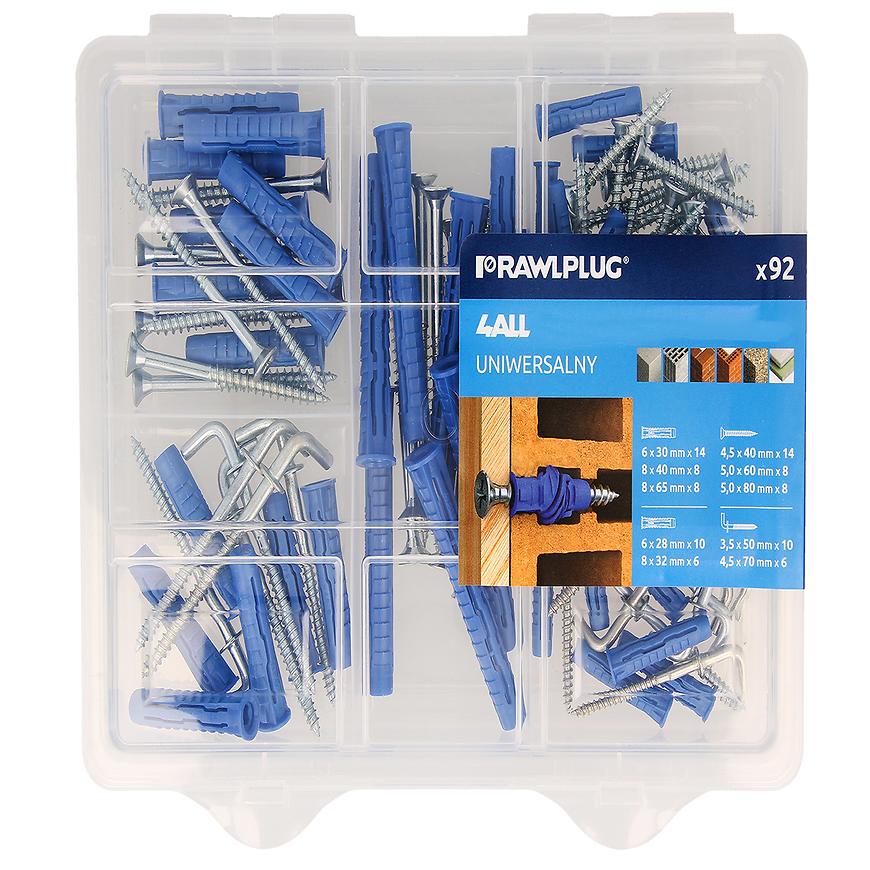 Set hmoždinek Rawlplug 4ALL s vruty 92 ks Rawlplug